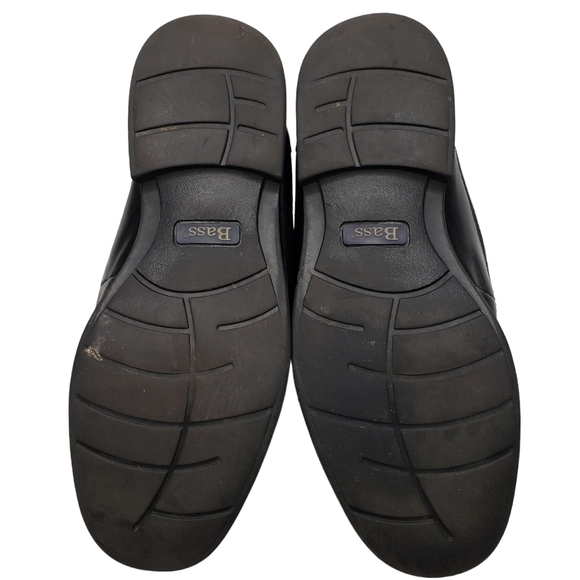 Bass & Co. | Ulysses Black Genuine Leather Square Toe Classic Slip On Loafers 11 - Picture 11 of 12